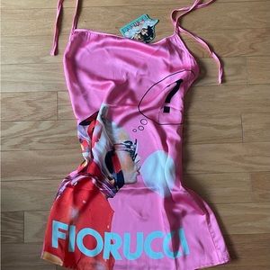 Fiorucci mini pink slip dress